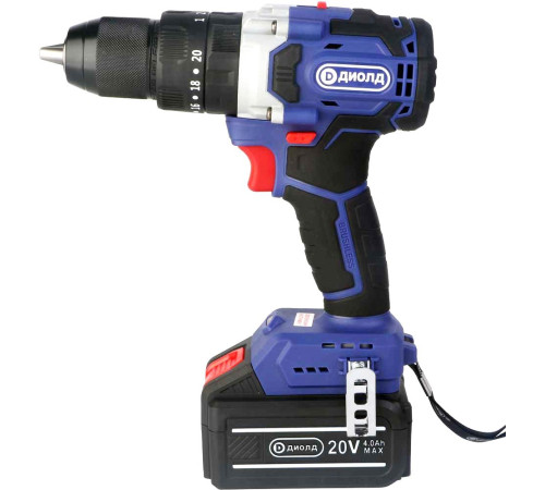 Ударная дрель-шуруповерт ДИОЛД ДЭА-20ЛИ-03 У с 1-им АКБ, кейс