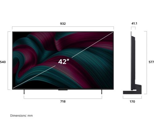 OLED телевизор LG OLED evo AI C5 OLED42C5RLA