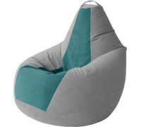 Кресло-мешок Kreslomeshki Груша Kombo XXXL GKV-145x100-SBI сталь/бирюза