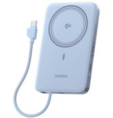 Внешний аккумулятор Ugreen Magflow Air Qi2 15W PB570 65839B 10000mAh голубой