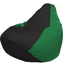 Кресло-мешок Flagman Груша Медиум Г1.1-397 черный/зеленый