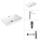 Умывальник Lauter 21441A + Reef 21CK678C + сифон 21635CH + донный клапан 21190CH хром