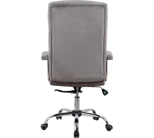 Офисное кресло King Style SHL-8 Sane Velvet Chrome велюр, серый