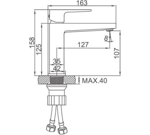 Смеситель Ledeme L1073W