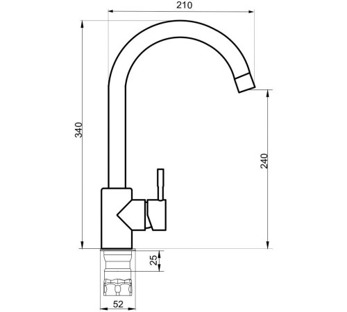 Смеситель РМС SUS124G-017F