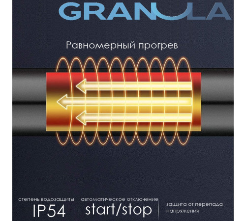 Полотенцесушитель Granula Квадро Сплит 50х60 терморегулятор с таймером черный матовый