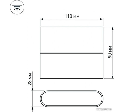 Светильник Arlight SP-WALL-FLAT-S110x90-2x3W Warm3000 032410