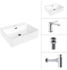 Умывальник Lauter 21478 + Allure 21C618С + сифон 21635CH + донный клапан 21190CH хром