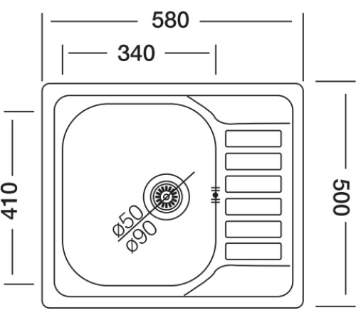 Кухонная мойка  Kromevye Triton EC 196 D