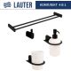 Набор аксессуаров для ванной Lauter 21SH2062 + 21SH42092 + 21SH2092 + 21SH42022 Matt Black, 4 предмета