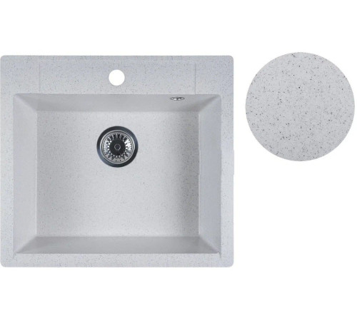 Кухонная мойка Marblan Cubi серый, с сифоном