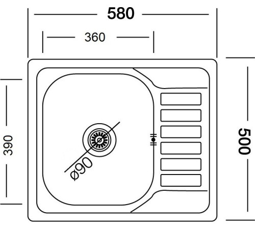 Кухонная мойка КромРус EC-296-D