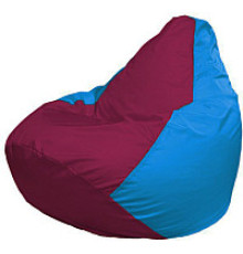 Кресло-мешок Flagman Груша Мини L Г0.1-310 бордовый/голубой