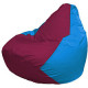 Кресло-мешок Flagman Груша Мини L Г0.1-310 бордовый/голубой