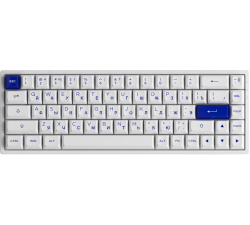 Клавиатура Akko 3068B Plus White & Blue Akko CS Jelly Pink