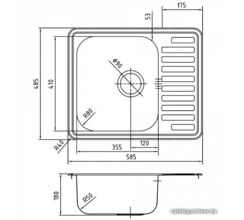 Кухонная мойка IDDIS Strit STR58PDi77