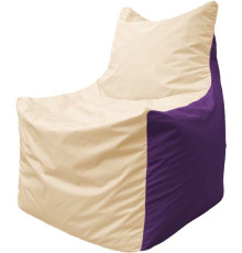 Кресло-мешок Flagman Фокс Ф2.1-132 слоновая кость/фиолетовый