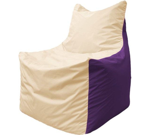 Кресло-мешок Flagman Фокс Ф2.1-132 слоновая кость/фиолетовый