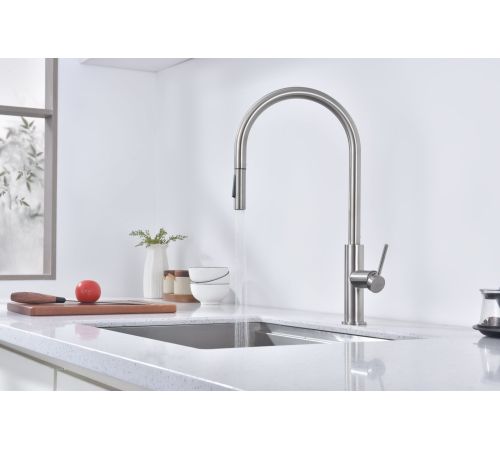 Смеситель Paulmark Senso Se215180-BS стальной/нержавеющая сталь