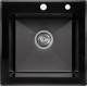 Кухонная мойка ARFEKA ECO AR 500*500 GS BLACK GLASS + BLACK PVD NANO
