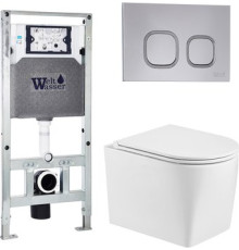 Унитаз подвесной WeltWasser Amberg 506 ST + Nesenbach 004 GL-WT + Amberg RD-CR