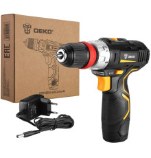 Дрель-шуруповерт Deko GCD12DU3 SET4 063-4038 с 2-мя АКБ, кейс, набор оснастки