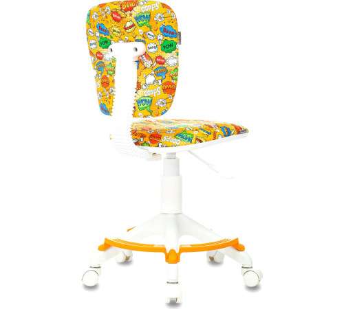 Компьютерное кресло Бюрократ CH-W204/F пластик белый/оранжевый бэнг