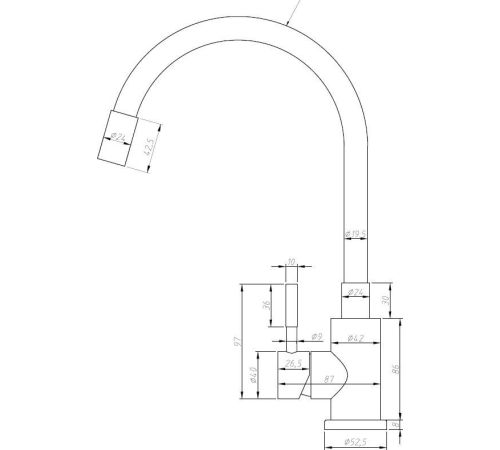 Смеситель Esko Kitchen K44SG