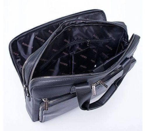 Мужская сумка Poshete 249-8132-18-BLK черный