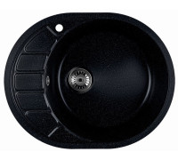 Кухонная мойка Marblan Ovata R черный,с сифоном