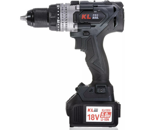 Ударная дрель-шуруповерт KLPRO KLDM18BHX-50 с 2-мя АКБ, кейс