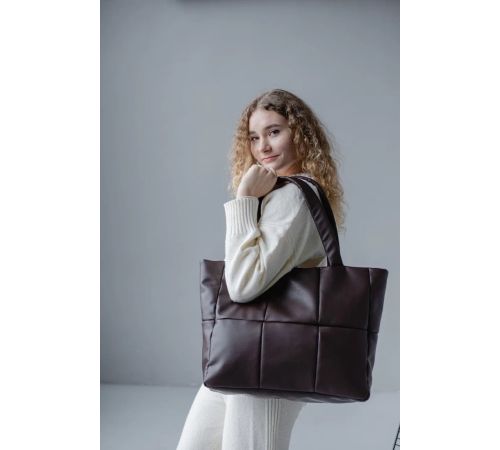 Женская сумка MT.style ТОУТ из экокожи коричневый
