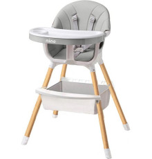 Высокий стульчик Nino Lark серый
