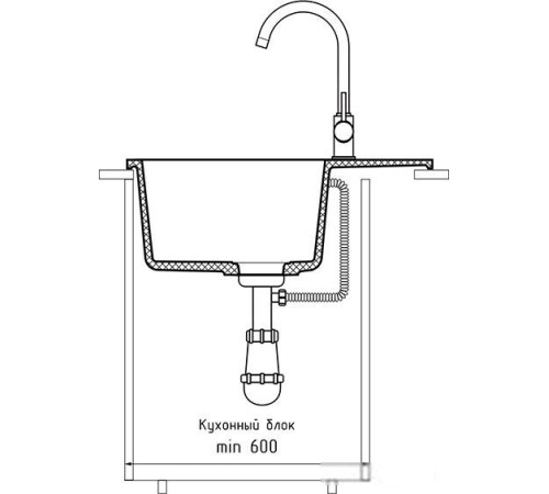 Кухонная мойка GranFest Urban GF-UR-658L черный