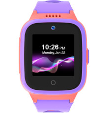 Детские умные часы LeeFine Q27 4G розовый/фиолетовый