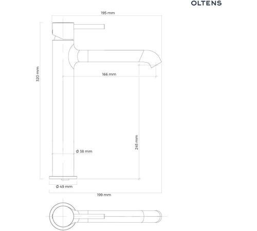 Смеситель Oltens Molle Slim 32403810
