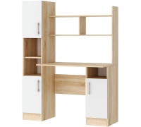 Стол Памир ПКС-6 дуб сонома/белый глянец