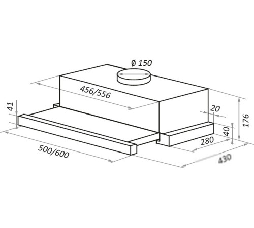 Кухонная вытяжка MAUNFELD VS Fast 50 черный