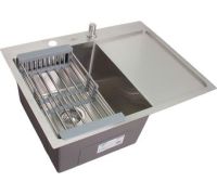 Кухонная мойка Wisent WS-36550-L/GER013 с сифоном, дозатором и коландером