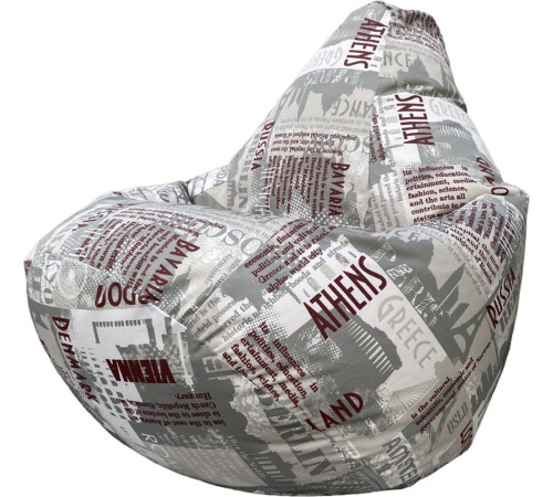 Кресло-мешок Flagman Груша Мега Г3.7-07 City серый