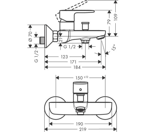 Смеситель Hansgrohe Vernis 71440000