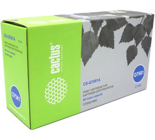 Картридж CACTUS CS-Q7581A аналог HP Q7581A