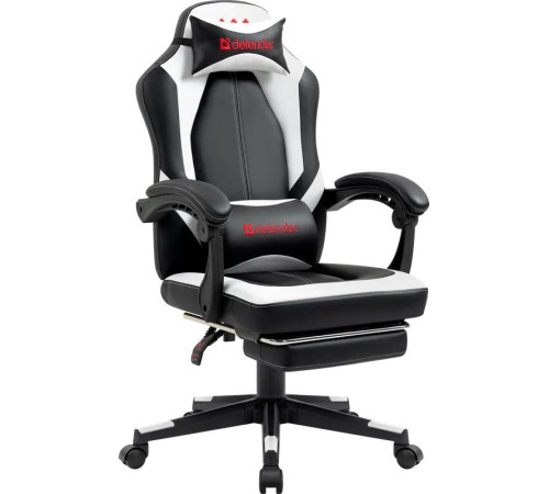 Игровое геймерское кресло Defender Apollo черный/белый