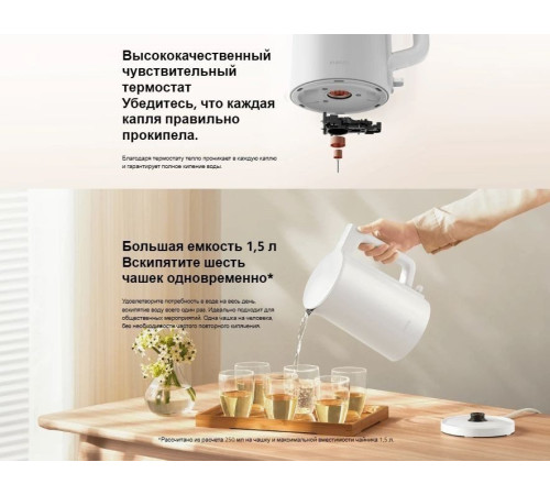 Электрический чайник Xiaomi Electric Kettle 2 Lite MJDSH06-A евровилка