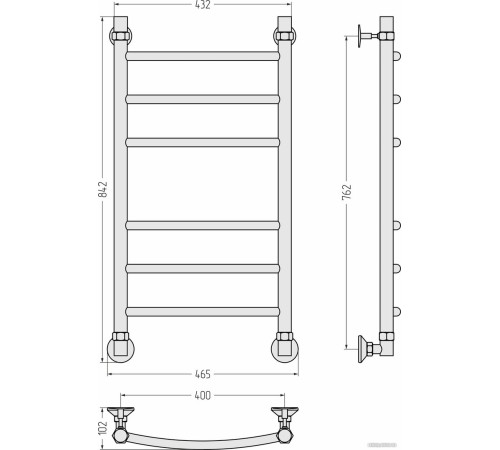 Полотенцесушитель Сунержа Аксиома-20 80x40 00662-8040