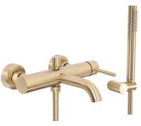 Смеситель Rea Lungo Matt Gold B8010 белый