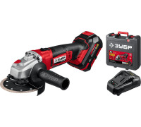 Угловая шлифмашина Зубр УШМ-18-125-41 с АКБ, кейс