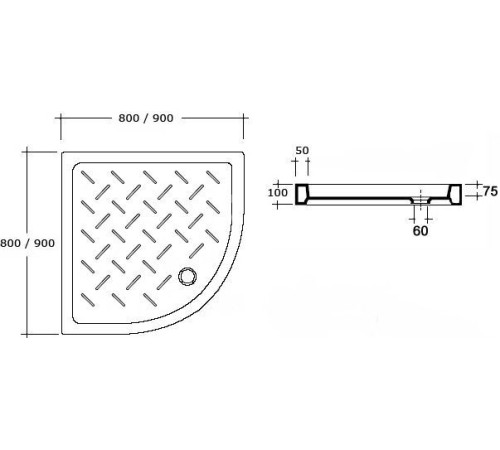 Душевой поддон RGW CR/R-088 80x80