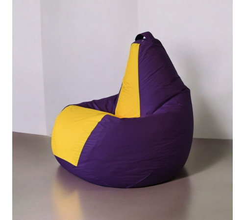 Кресло-мешок Mio Tesoro Груша Kombo XXL GF-130x85-FZH фиолетовый/желтый