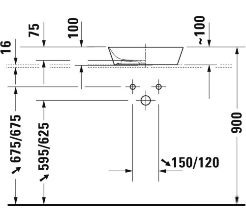 Умывальник Duravit Cape Cod 2340430000